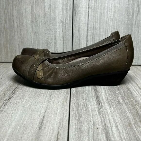 Abeo Nellie Brown Leather Mary Jane Pumps Heels Comfort Shoes Womens Size 9.5 - Picture 5 of 10
